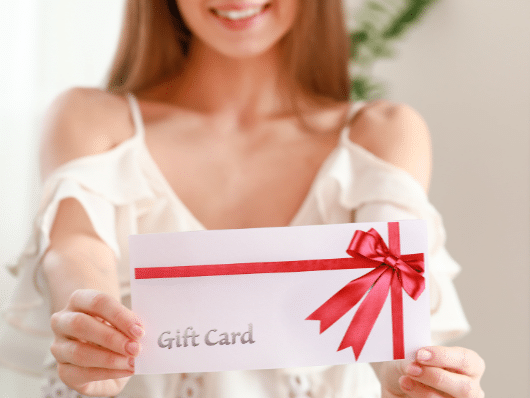 Obtenez votre carte cadeau  en quelques clics